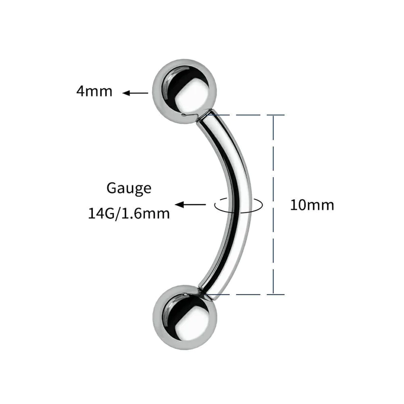 14G/1.6mm F136 Titanium Belly Button Ring/ Internally Threaded Belly Bar/ Daily Belly Jewelry/ Fresh Piercing Jewelry/ Hypoallergenic Bar Miss Vivi Jewelry