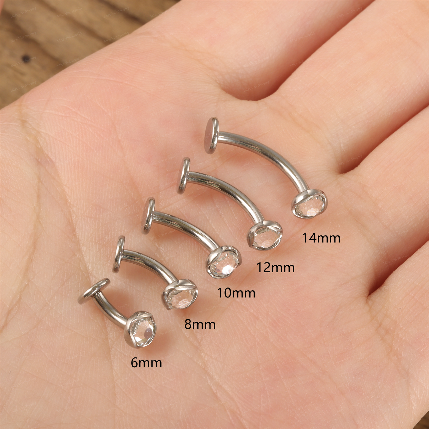 14G Fat Belly Button Ring| Titanium Navel Jewelry| Internally Threaded Belly Ring| Belly Bar| Comfortable Belly Ring| Waterproof Belly Ring Miss Vivi Jewelry