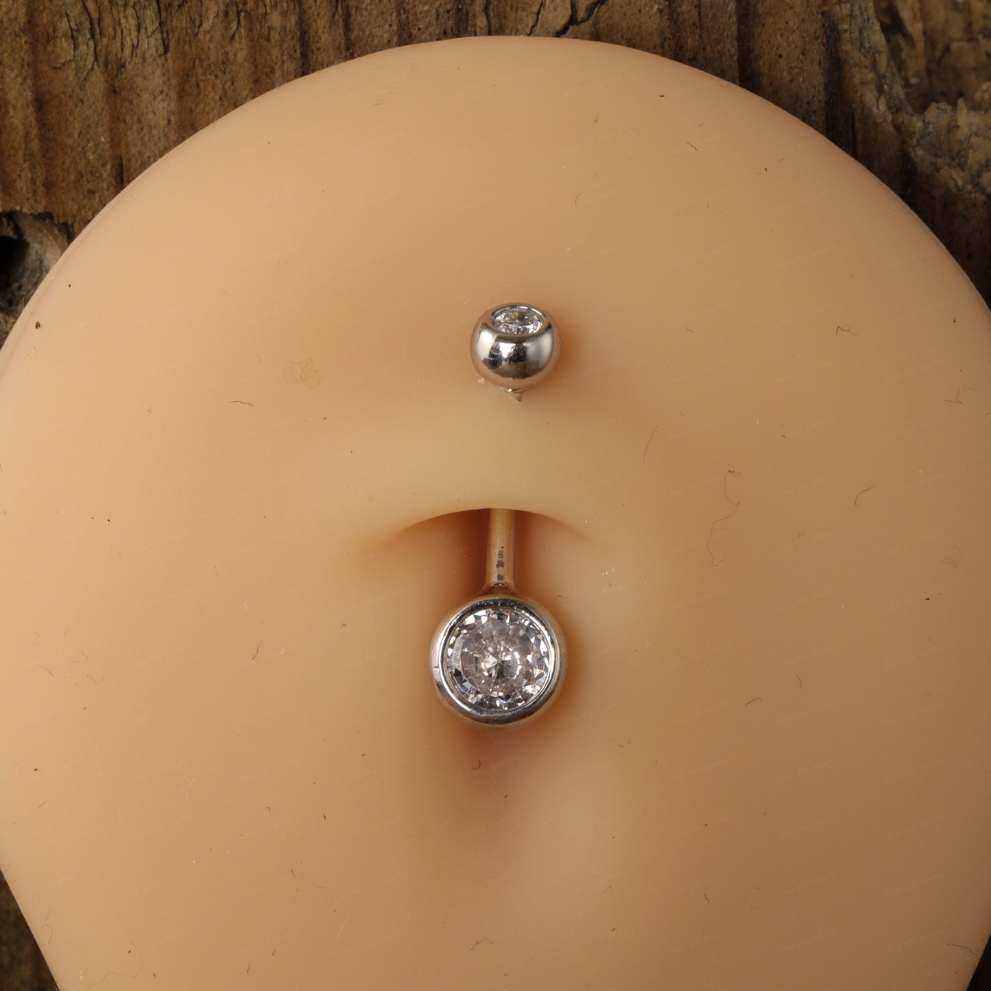 14G Sterling Silver CZ Ball Belly Button Ring|Waterproof Belly Bar|Never Getting Green Belly Ring|Fresh piercing navel jewelry 6/8/10/12mm Miss Vivi Jewelry