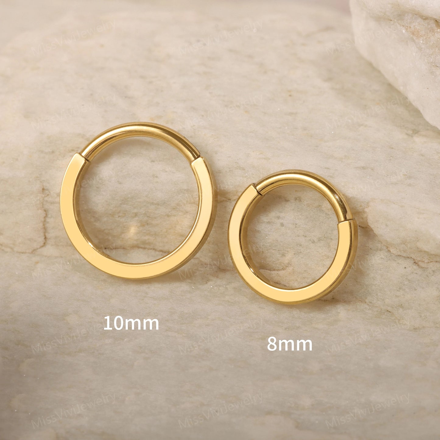 16G F136 Titanium Simple Septum Ring but impactful, Steel Septum Piercing Jewelry, Hinged Septum Hoop Clicker, Fresh Piercing Hoop1.2*8/10mm Miss Vivi Jewelry