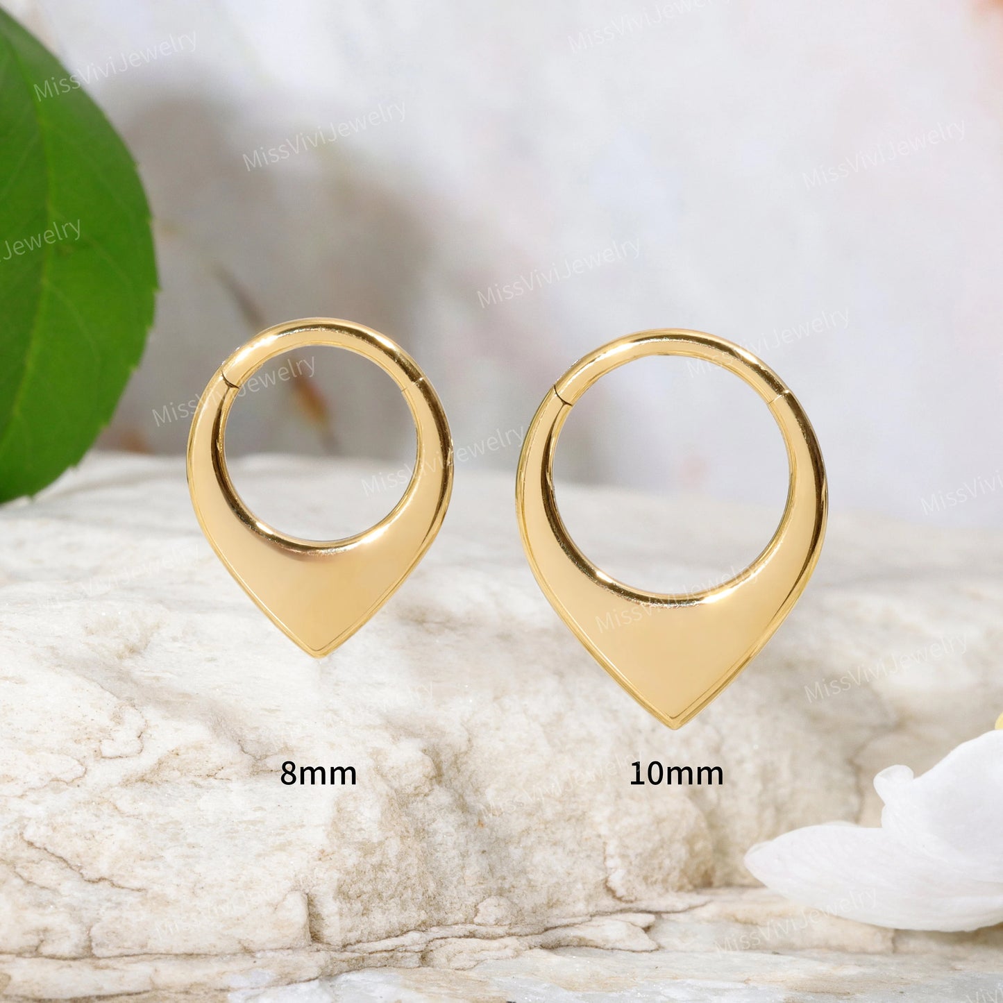 16G  F136 Titanium V Shaped Septum Ring/ Hinged Septum hoop/ Steel Septum Clicker/ Silver Septum Jewelry/ Gold Septum Piercing 1.2*8/10mm Miss Vivi Jewelry